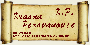 Krasna Perovanović vizit kartica